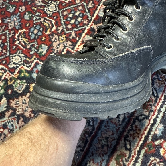 Harley-Davidson Black Leather Riding Boots | Lace-Up Motorcycle Women 10 - Picture 12 of 13